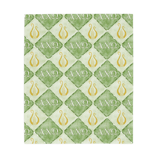 Greek Print Fleece Blanket