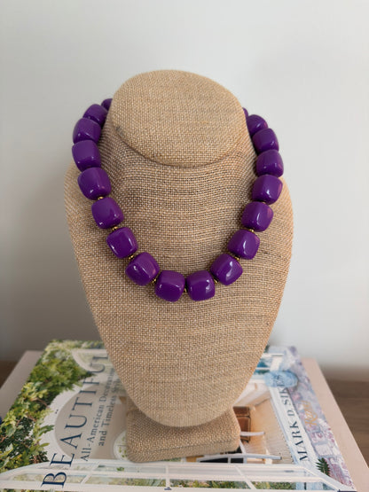 Harper Necklace: Purple