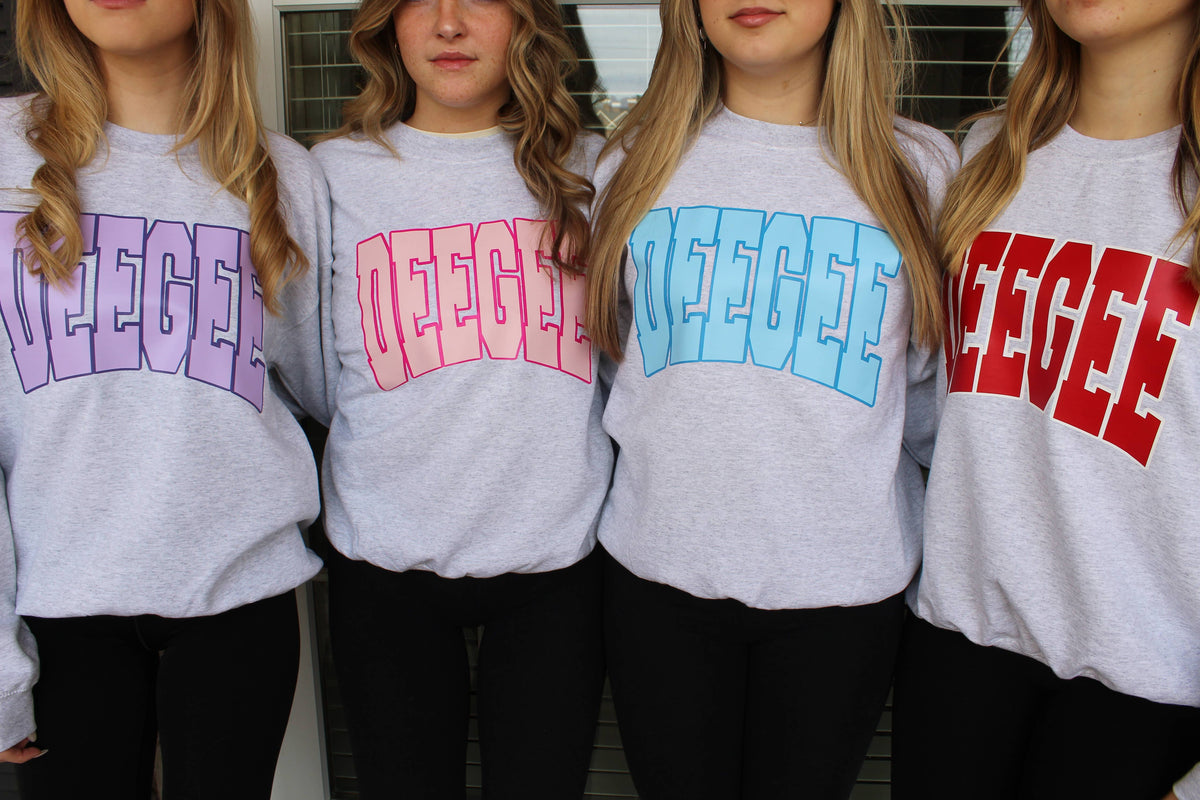Sorority Varsity Letters Crewneck