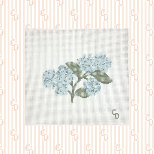 Hydrangea Needlepoint Canvas — 18 Mesh