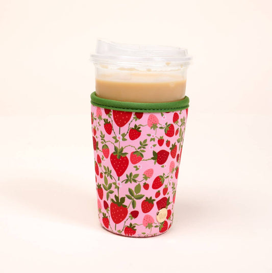Sip Savvy Drink Sleeve-Large-Strawberry Fields