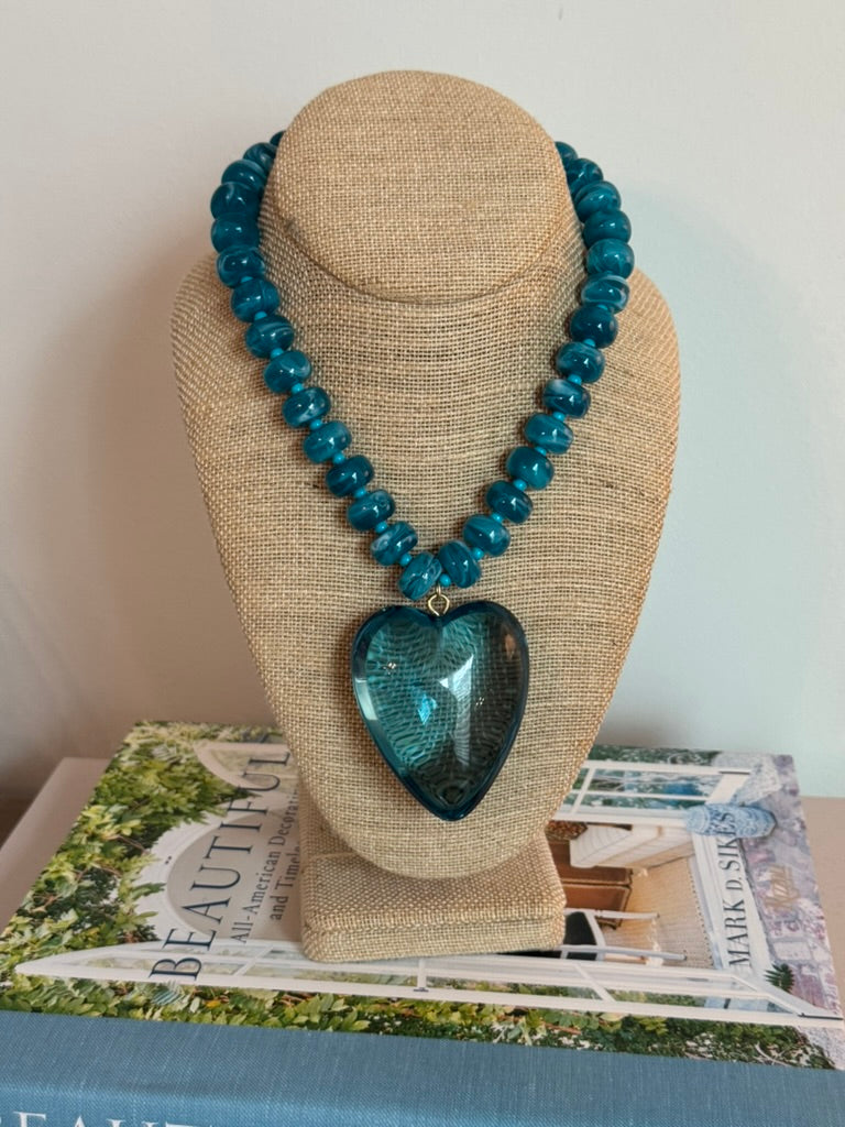 Teal Love Necklace