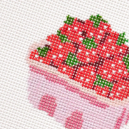 Strawberry Basket Canvas — 18 Mesh