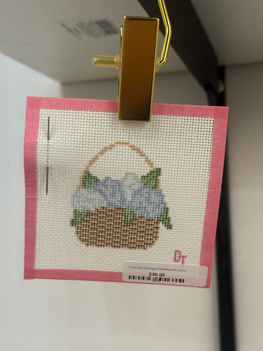 Fresh Hydrangeas Canvas — 18 Mesh