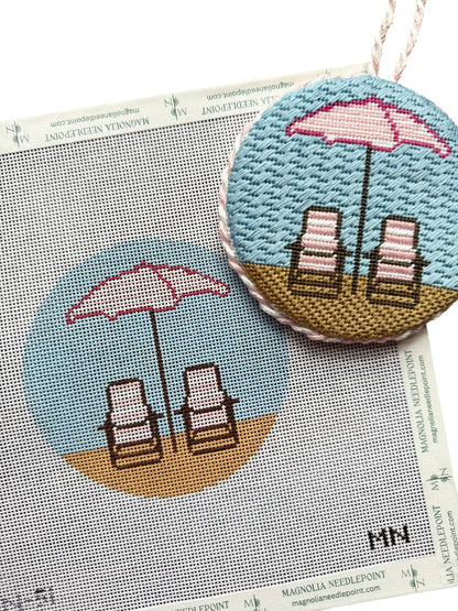 Pink Striped Beach Chairs Fully Kitted!