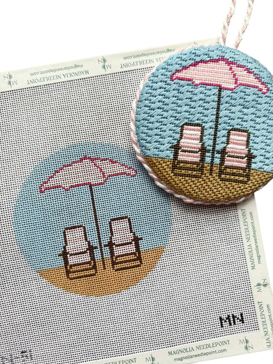 Pink Striped Beach Chairs Fully Kitted!