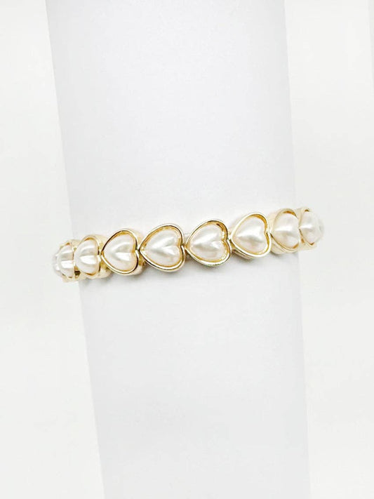Pearl Heart Stretch Bracelet