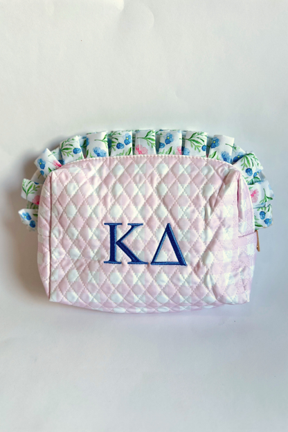 Sorority Ruffle Makeup Bag