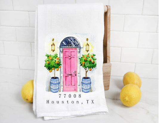 Zip Code Tea Towel