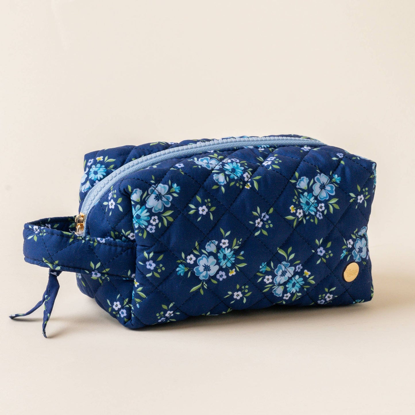 Essentials Quilted Cosmetic Bag -Endless Daydream Navy