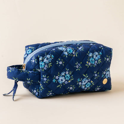 Essentials Quilted Cosmetic Bag -Endless Daydream Navy