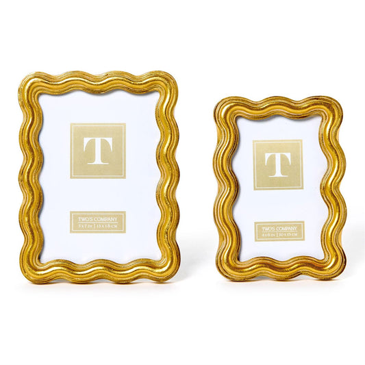 5x7 Gold Wavy Frame