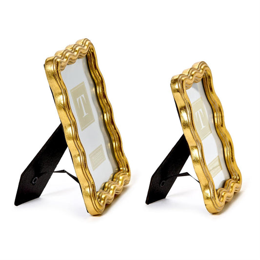 5x7 Gold Wavy Frame