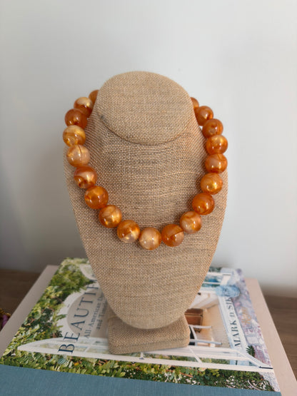 Lydia Necklace: Golden Orange