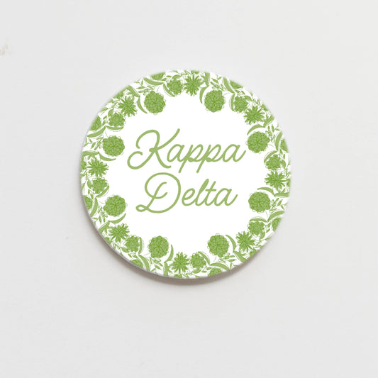 Kappa Delta Flower Ring Button