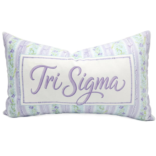 Sigma Sigma Sigma Grandmillennial Sorority Pillow