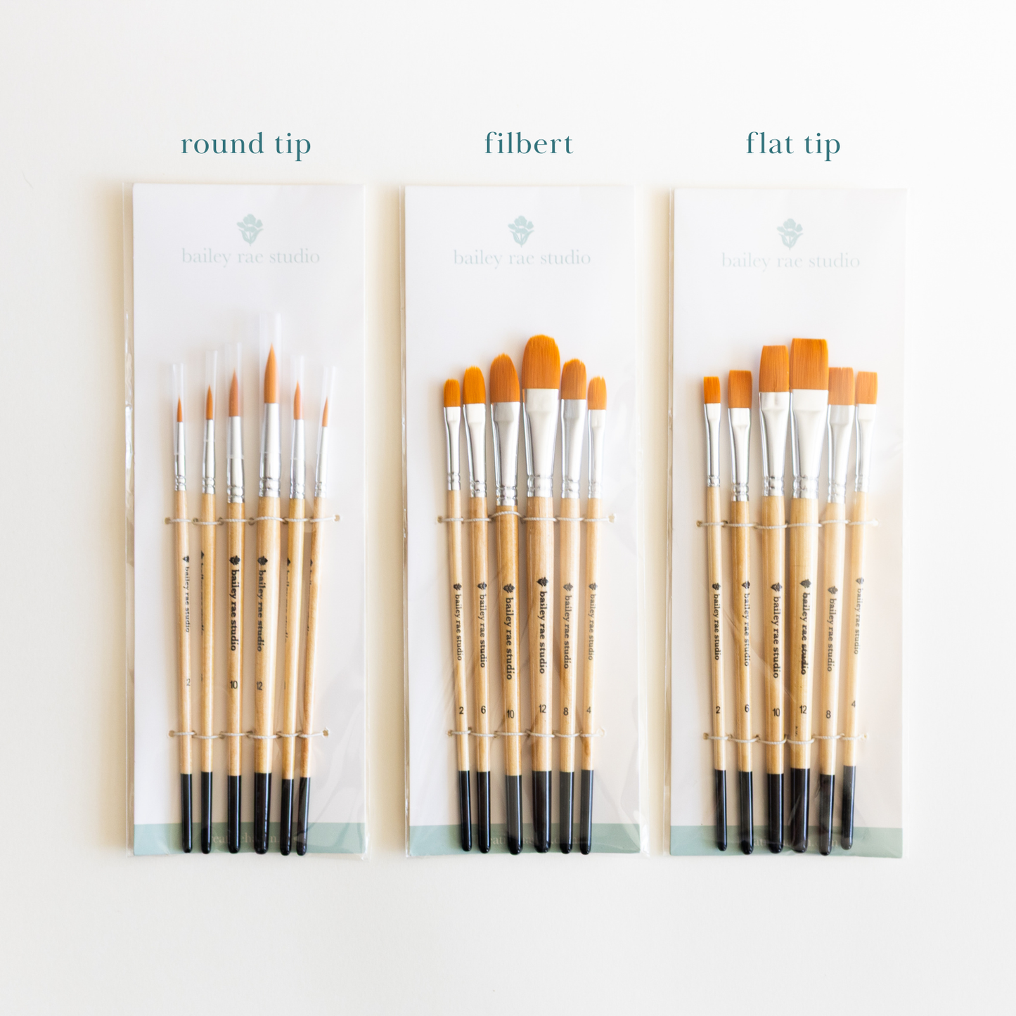Round Tip Watercolor Brush Set 6 piece
