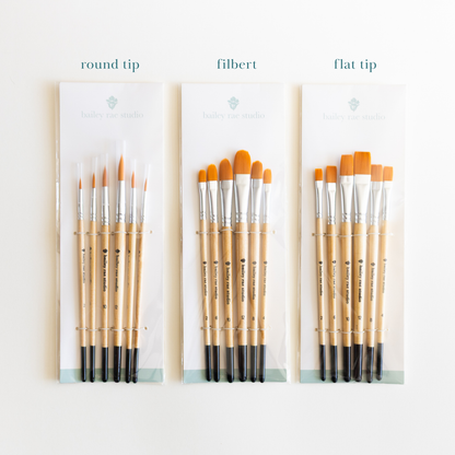 Round Tip Watercolor Brush Set 6 piece