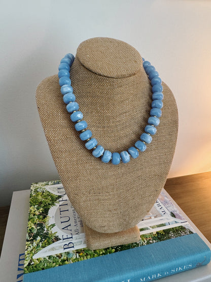 Bliss Beaded Necklace - Blue