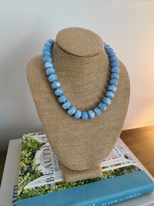 Bliss Beaded Necklace - Blue