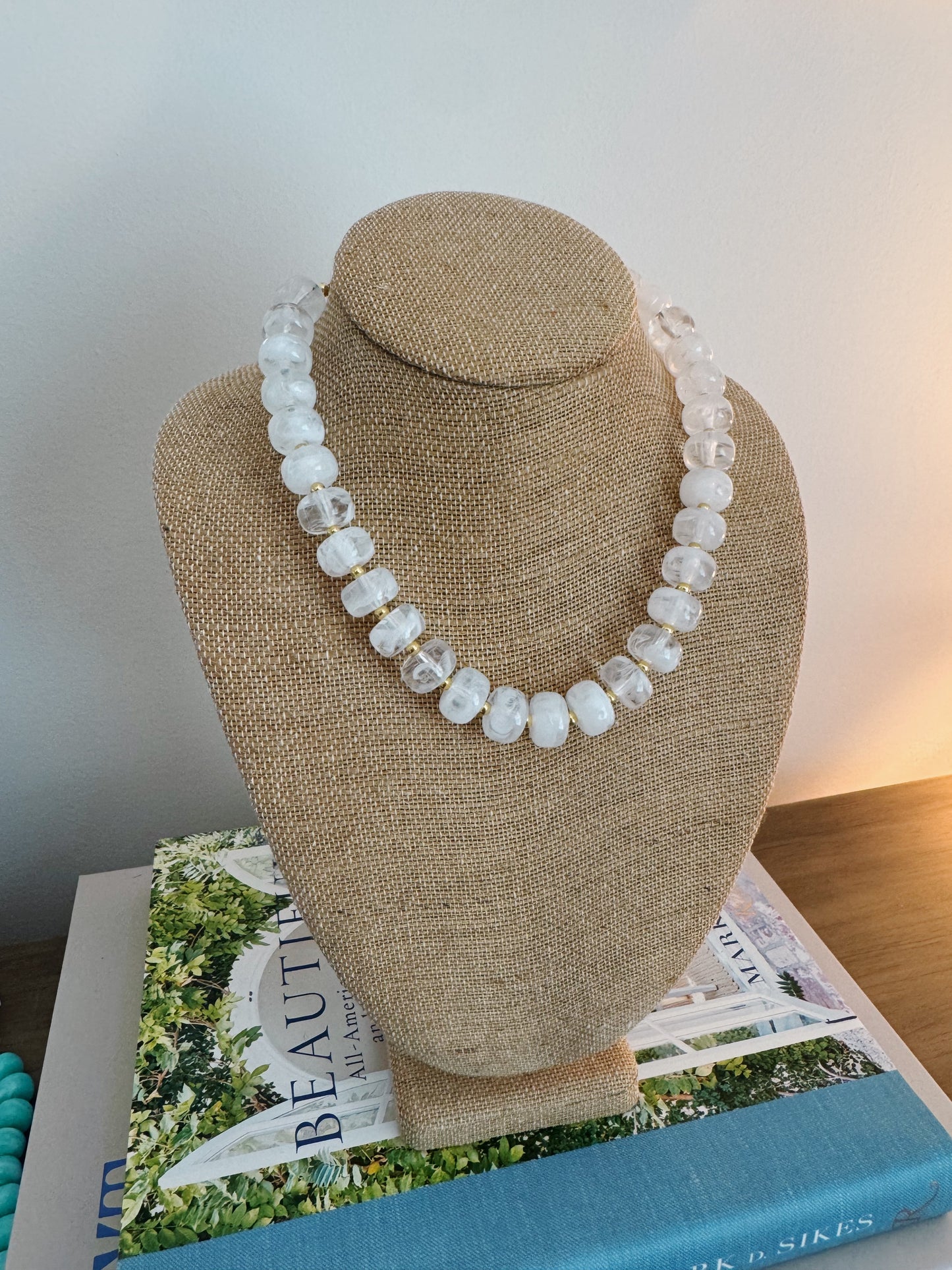 Bliss Beaded Necklace - White/Clear