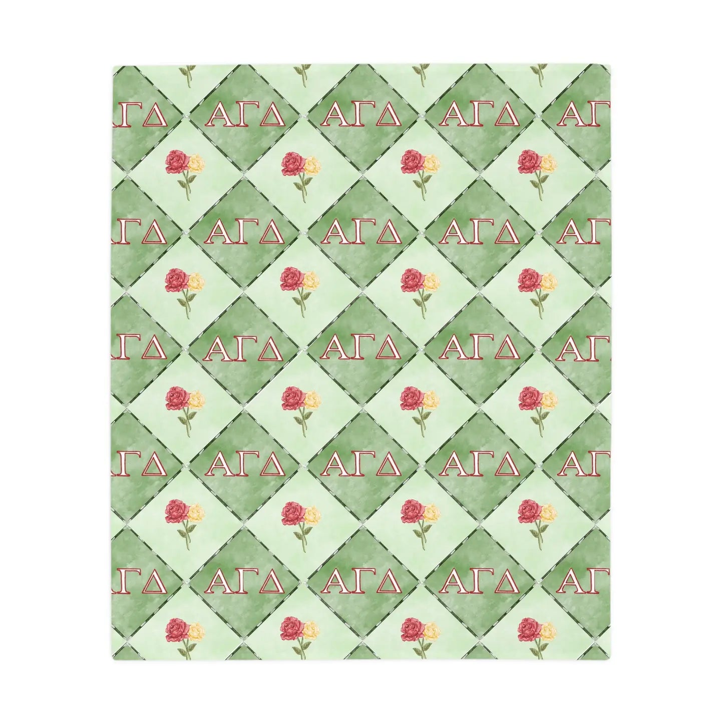 Greek Print Fleece Blanket
