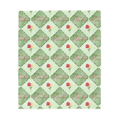 Greek Print Fleece Blanket