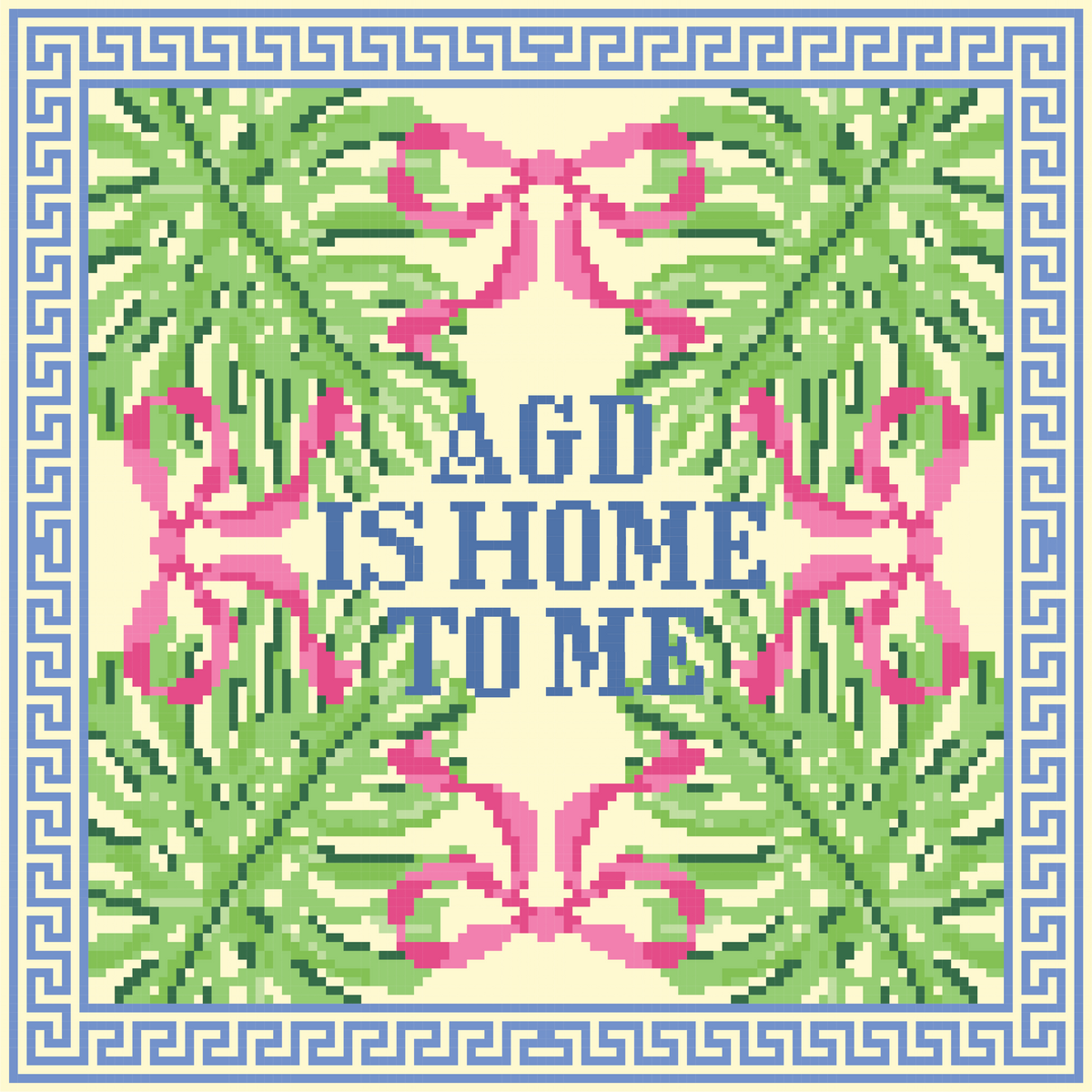 Sorority Needlepoint Pillow Alpha Gamma Delta