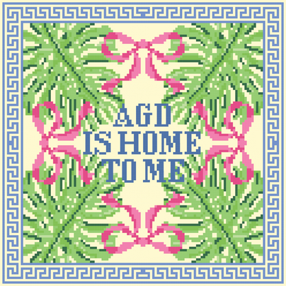 Sorority Needlepoint Pillow Alpha Gamma Delta