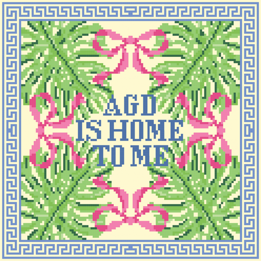 Sorority Needlepoint Pillow Alpha Gamma Delta