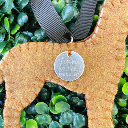 Preppy Tartan Foxhound Ornament