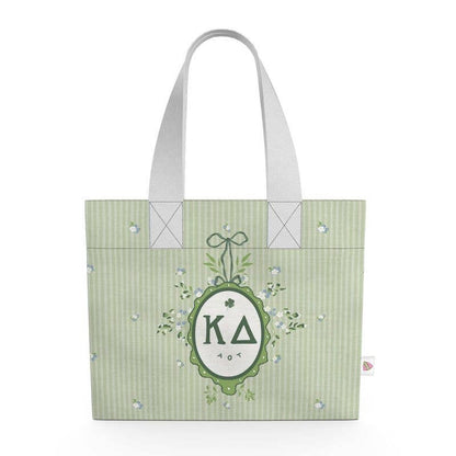 Kappa Delta Floral Frame Canvas Tote