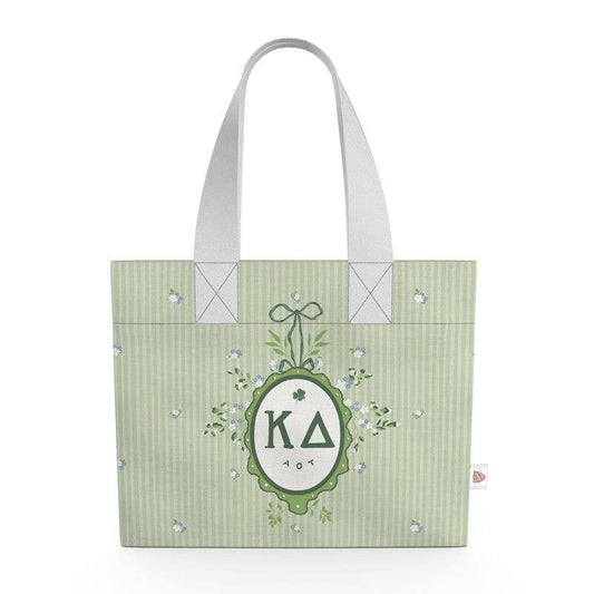 Kappa Delta Floral Frame Canvas Tote