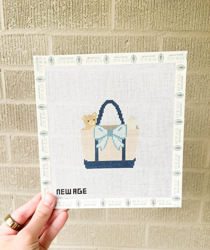 Baby Boy Blue Tote Bag Canvas