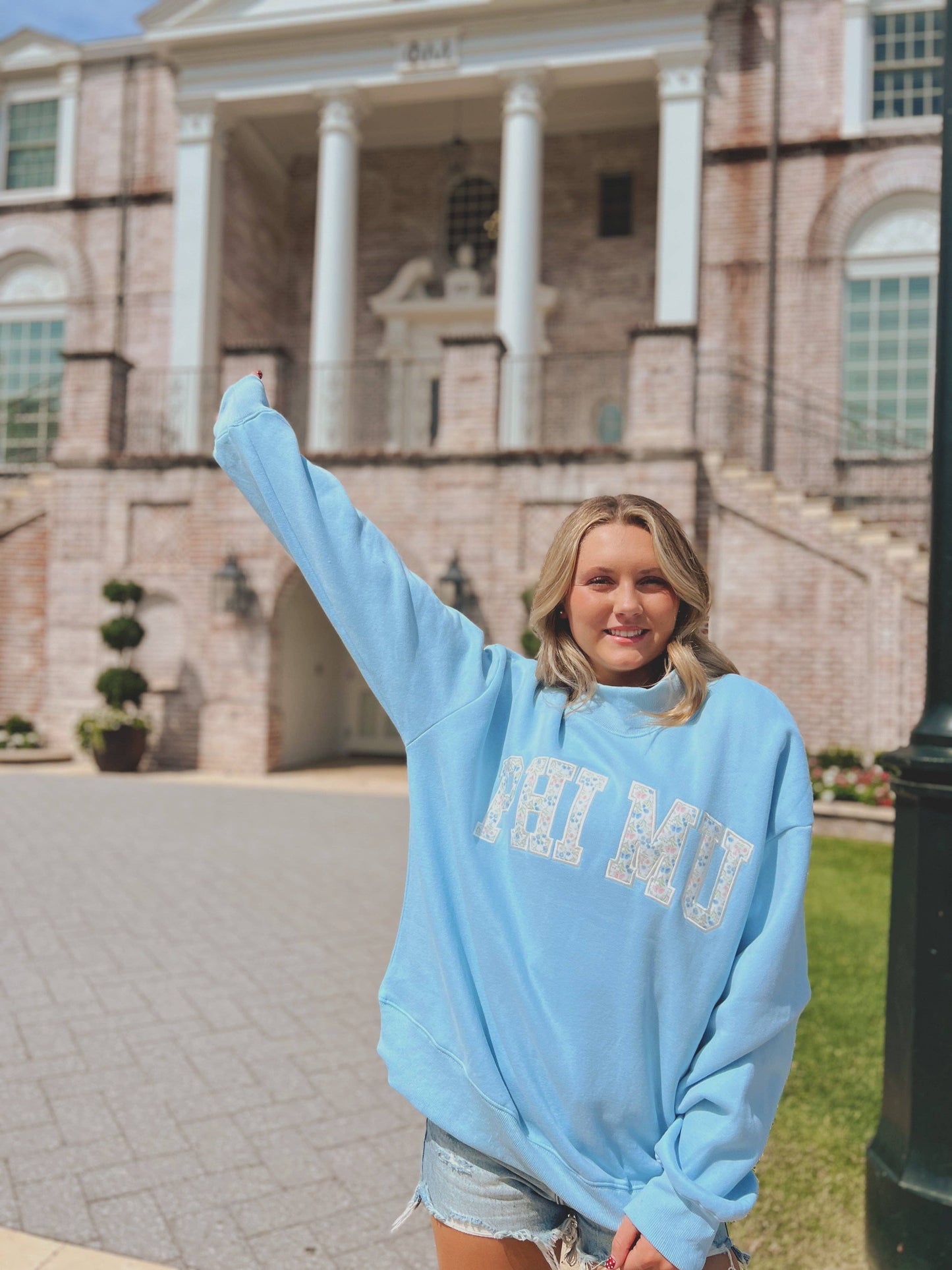 Floral Sorority Mockneck