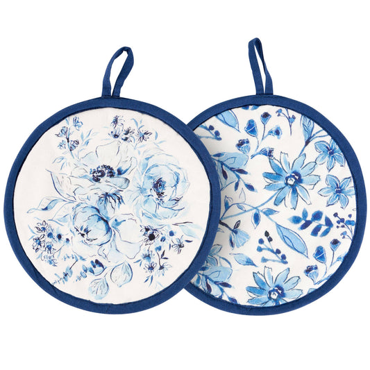 Blue Florals Hot Pad Pack of 2