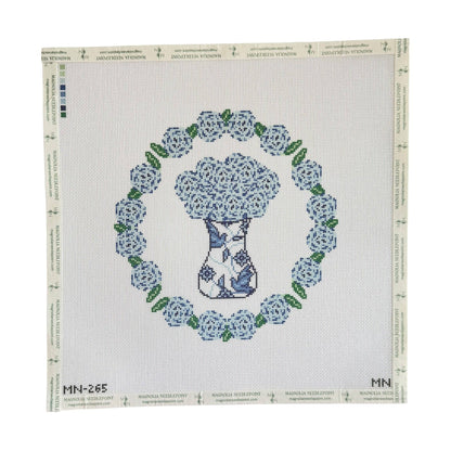 Porcelain Blooms Hydrangea Wreath