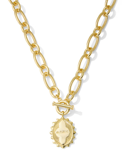 Mama Gold Link and Chain Necklace