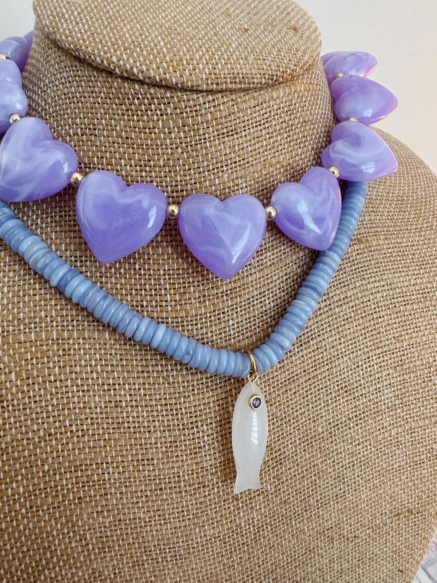Periwinkle Beaded Necklace