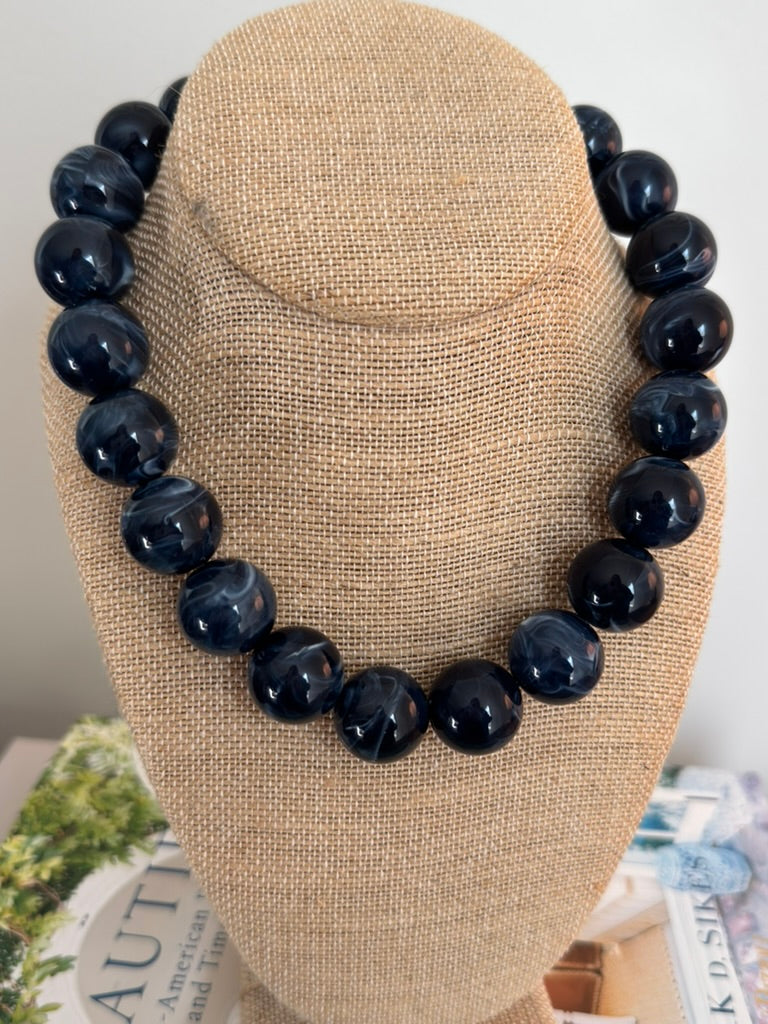 Lydia Necklace: Navy