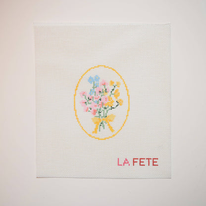 Spring Floral Cameo Canvas — 18 Mesh