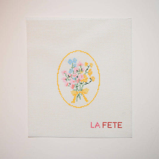 Spring Floral Cameo Canvas — 18 Mesh