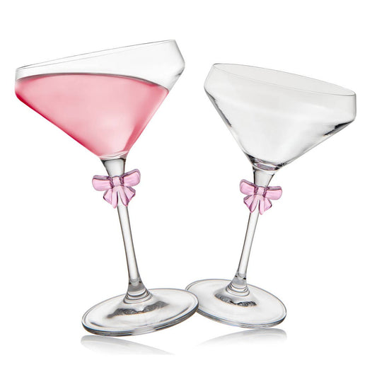 Bow Martini Glass Pair