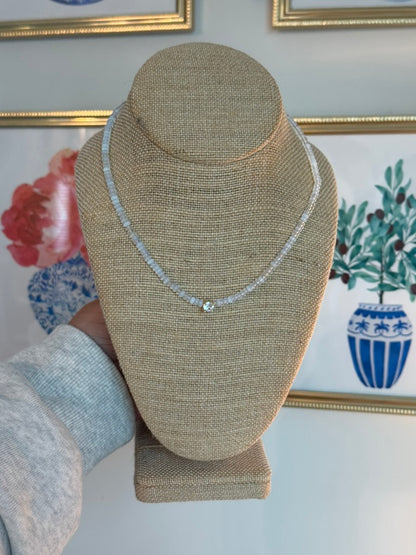 Cara Necklace: Sparkle White