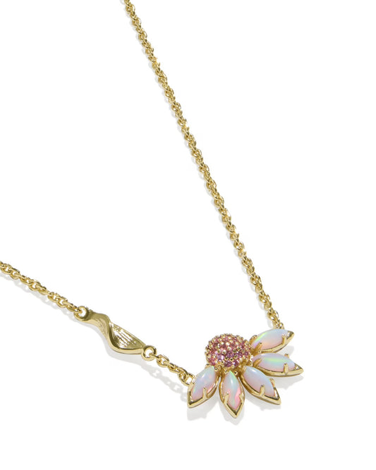Anya Flower Pendant Necklace Light Pink
