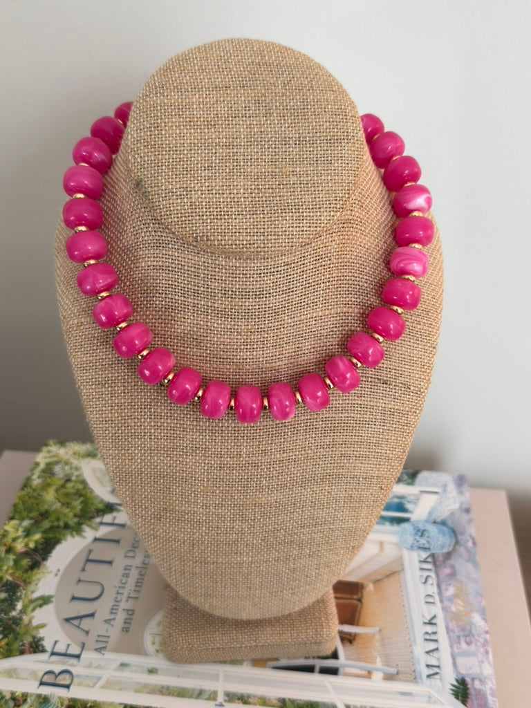 Bliss Necklace: Hot Pink