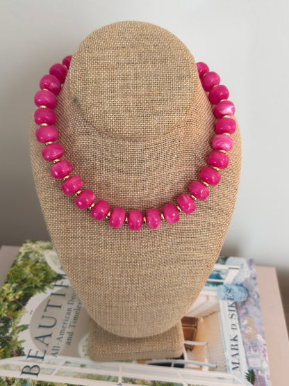 Bliss Necklace: Hot Pink