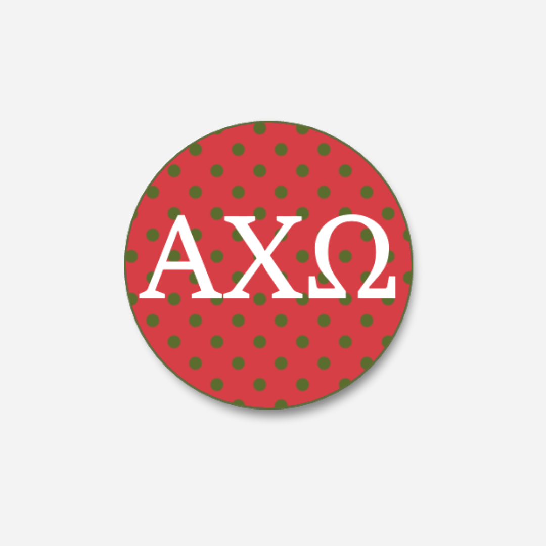 Alpha Chi Omega Dots Button