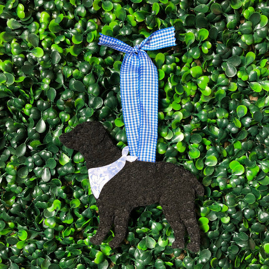 Preppy Labrador Ornaments: Black
