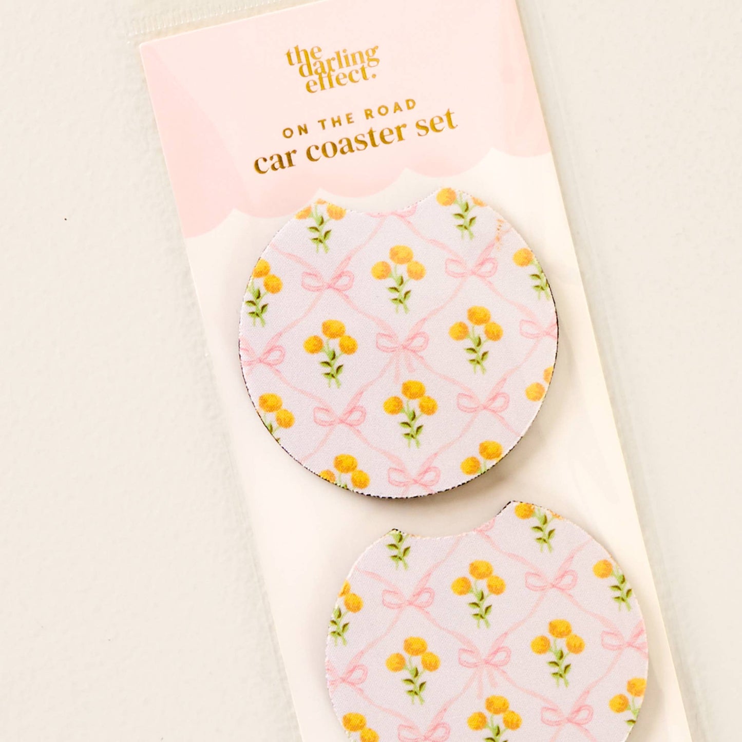 On the Road Car Coasters- Marigold Lane Pink